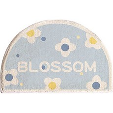 더자카 플로랄 반원 쿠션 욕실매트, 타입J, 1개