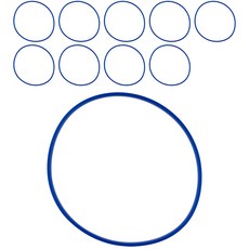 矽膠餐盤 基本款, 10個, 藍色