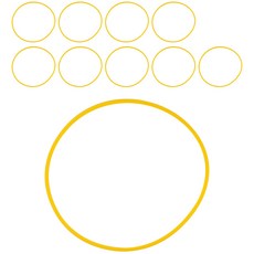 Kitchen-U 深款矽膠餐盤, 10個, 黃色