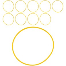 kitchen U 矽膠餐盤 基本款, 10個, 黃色