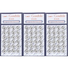 按扣按扣 8mm 24p, 銀色, 3組