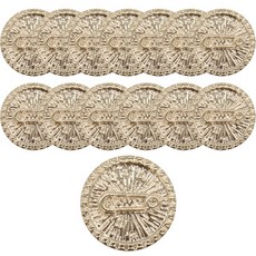 高級西裝寶石珍珠大衣鈕扣別針 21mm, 14個, SR金色