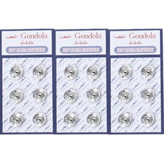 곤도라 스냅단추 똑딱이 12mm 6p, 실버, 3개