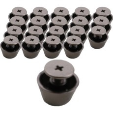 螺絲型包底釘, 20個, 黑鎳色