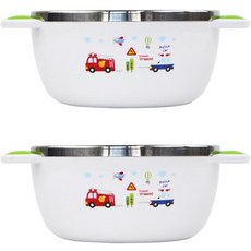 幼兒用噗噗車防滑不鏽鋼碗, 混合顏色, 2個