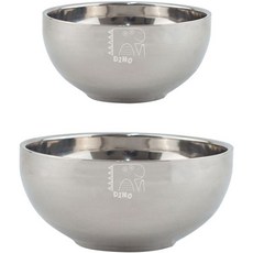 Iju兒童恐龍雙層不鏽鋼碗 2件組, 單色, 飯碗+大碗