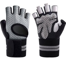 UNHEAVE 自行車健身護腕手套 雙手套組, B 款式1 灰色