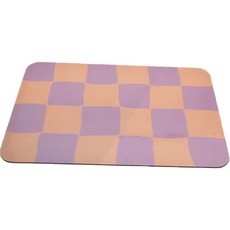 하이어리 규조토 체크 욕실 발매트, 01, 1개