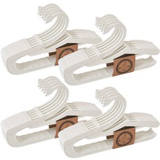 OBJET NUVO 兒童用皇冠鴨長度可調式衣架, 20個, 牛奶白