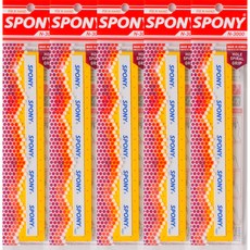 SPONY 羽球 Soft Fit 孔洞螺旋握把布 N-3000, 黃色, 5個