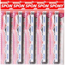 SPONY Soft Fit 孔洞螺旋羽球握把布 N-3000 5入, 黑色, 5個