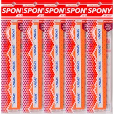 SPONY Soft Fit 孔洞螺旋羽球握把布 N-3000, 橘色, 5個