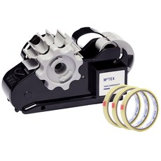 MoTEX 膠帶台 + 16mm 膠帶 3入, 1套, 黑色(膠帶台)