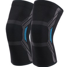 그리뉴얼 나일론 롱 스포츠 무릎 보호대 2p, 1개, 블랙네이비