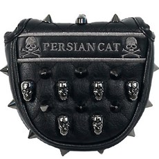 PERSIANCAT 水晶高爾夫桿頭雙球推桿套, 黑色