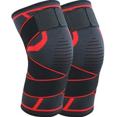 그리뉴얼 고급형 운동 무릎 보호대 레드 2p, 1개