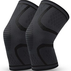 Greennual 尼龍運動護膝 黑色 2入, 1個, Gri New 黑色