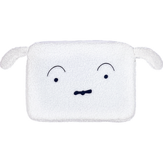 Shinchan 蠟筆小新 小白圈圈絨平板筆電收納包, 1個, 白色