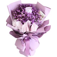 Garden in the City 永生玫瑰滿天星花束, 紫色