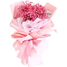 Garden in the City 永生玫瑰滿天星花束, 粉紅色