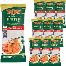 DoubleDragonBrand 綠豆粉絲 空心冬粉, 80g, 10包