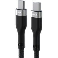 주파집 메탈쉴드 PD C타입-C타입 고속충전 케이블 100W, 블랙 + 그레이, 1개, 30cm