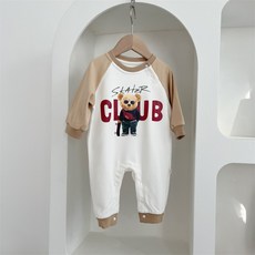 Bebeniz 嬰幼兒大熊印花拉克蘭圓領連身衣