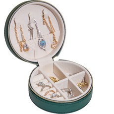 wable 配件圓形首飾盒, 1個, 02 綠色