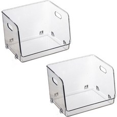 DALPAENGI LIVING De Maman系列透明收納架 L, 透明白色, 2個