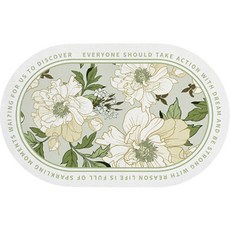 Wider Home 奢華花朵主題蓬鬆地墊, 綠色, 1個