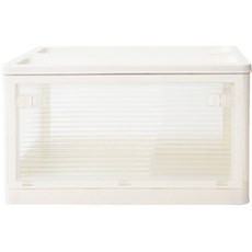 PaN EASY LIFE 輕鬆收納開放式折疊收納箱 84L, 1個, 象牙白