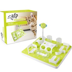Olpopo 貓糧益智玩具, 1個, 白色+淺綠色