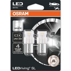 OSRAM 歐司朗 LED 6000K 方向指示燈 2入, 白色, 1個, P21/5W