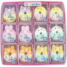 Dorothy STATIONERY 甜甜圈舒壓鑰匙圈 6款 x 4入組, 1套