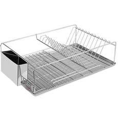 Mining 特大號全不鏽鋼碗盤瀝水架, 1層, 單一顏色, 1個
