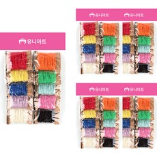 Uniart 彩色麻繩 10色 x 5入組, 紅色, 橘色, 黃色, 綠色, 薄荷綠, 藍色, 粉紅色, 紫色, 白色, 黑色