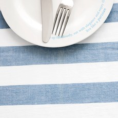 Cheonfarm 30支色織棉花條紋面料, 1278沉穩藍