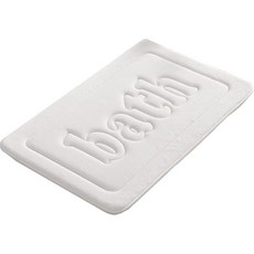 하이어리 구름쿠션 BATH 발매트, 화이트