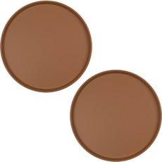 플라라 논슬립 원형 메탈 트레이 2p, 08 밀크 베이지