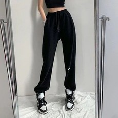 Goodif 女款感性風寬鬆闊腿束口褲