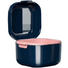 교정기 틀니 보관함, 사파이어 블루, 1개