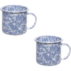 HAKOYA 潑墨琺瑯馬克杯 350ml, 2個, 天空藍