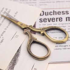 아트조이 DIY 펠트 펀치니들 겸용 자수 가위 9.1cm, 엔틱, 1개