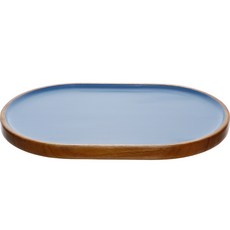 플라라 컬러 타원 트레이, 라이트블루, 1개