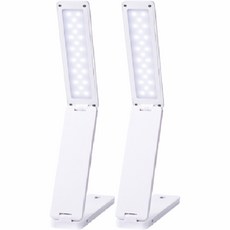 iruhm 新現代 23 LED 便攜式折疊檯燈 BWL-001 2入, 白色