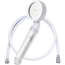 Dewbell 寬版大面蓮蓬頭+淋浴軟管 2m組, 1組, 白色