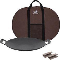 Baf 電磁爐適用Peak塗層鐵製烤盤 + 收納袋 + 矽膠把手 2入組, 34公分