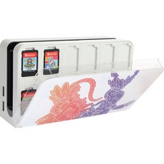 Akitomo Hofu Nintendo Switch OLED 卡片存儲底座前蓋猩紅色和紫色, 1個, Mono