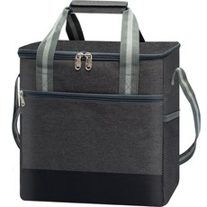 便攜式大容量野餐午餐保溫袋 29 x 17 x 30 厘米, 灰色