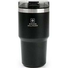 SWISS MILITARY 304不鏽鋼保冰保冷冰霸杯, 亮面黑(LBK), 600ml, 1個